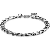 Lucleon Essentials | 8 mm Zilverkleurige Armband met Figaro Schakels