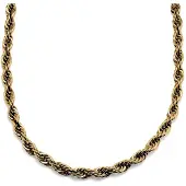 Lucleon Collin Amager Goudkleurige 10 mm Touwschakelketting