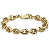 Lucleon Essentials | 10 mm Goudkleurige Armband met Kabelschakels