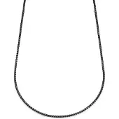 Lucleon Essentials | 3 mm Gunmetal Zwarte Ketting met Gebogen Venetiaanse Schakels