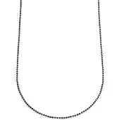 Lucleon Essentials | 2,5 mm Gunmetal Zwarte Ketting met Bolletjes Schakels