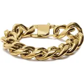 Lucleon 18 mm Goudkleurige Stalen Schakelarmband