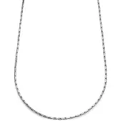 Lucleon Essentials | 3 mm Zilverkleurige Ketting met Rechthoekige Venetiaanse Schakels