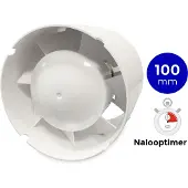 Blauberg TUBO100-T Inschuif-buisventilator - 102 m3/h - voor IN kanaal 100mm - MET TIMER