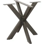 vidaXL Eettafelpoot spider vorm 85x85x(72-73) cm staal naturel