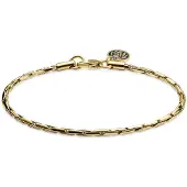 Lucleon Essentials | 3 mm Goudkleurige Armband met Rechthoekige Venetiaanse Schakels