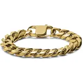 Lucleon 14 mm Goudkleurige Stalen Schakelarmband