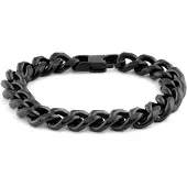 Lucleon 10 mm Zwarte Ketting Armband