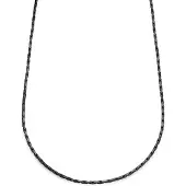 Lucleon Essentials | 3 mm Gunmetal Zwarte Ketting met Rechthoekige Venetiaanse Schakels