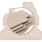 Premium beige vloermatten voor: Mercedes Citan Kombivan 2012-