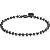 Lucleon Essentials | 4 mm Gunmetal Zwarte Ketting met Bolletjes Schakels