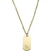 Lucleon Goudkleurige Stalen Ketting met Sterrenbeeld Steenbok