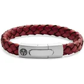 Lucleon Effen Rode Lederen Bolo Armband