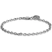 Lucleon Essentials | 4 mm Zilverkleurige Armband met Kabelschakels