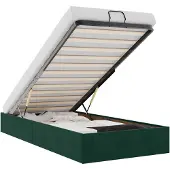vidaXL Bedframe zonder matras 80x200 cm fluweel donkergroen