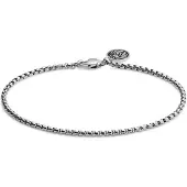 Lucleon Essentials | 2 mm Zilverkleurige Armband met Gebogen Venetiaanse Schakels