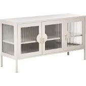 Beliani GLEORA - Dressoir met 3 deuren - Lichtbeige - Staal