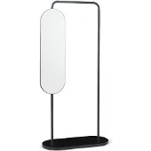 En.casa Kledingrek Vamn met spiegel 167x80x35 cm zwart []