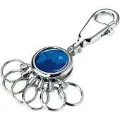Troika Patent Around The World Sleutelhanger Blauw
