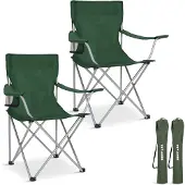 TRVLMORE Campingstoelen Basic Set van 2 - Zwart - Lichtgewicht 2,2 kg - Draagvermogen 120 kg