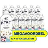 Lenor 12x Lenor Wasverzachter Katoen Fris 40 Wasbeurten 840 Ml
