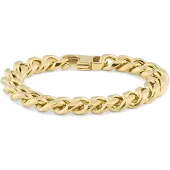 Lucleon 10 mm Goudkleurige Ketting Armband