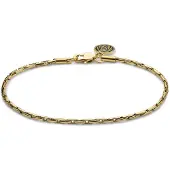 Lucleon Essentials | 2 mm Goudleurige Armband met Rechthoekige Venetiaanse Schakels