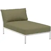 Houe Loungeset Level 2 Chaiselong Frame Muted White Cushion Leaf