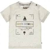 Dirkje T-shirt ecru Jongens Stretchkatoen Ronde hals Gemêleerd - maat 86