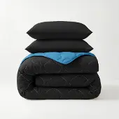 Sleeptime Lazy Dekbed Zonder Overtrek - Zwart/Blauw 200 x 200 cm