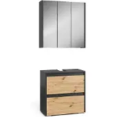Vicco Majest Badkamermeubelset – 2 delen Antraciet/Artisan