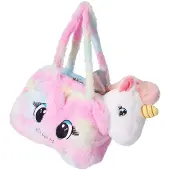 Koopman pluche tas eenhoorn speelgoed roze multicolor cadeau.