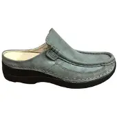 Wolky Instapper Women Roll Slide Fantastic Leather Sage Green-Schoenmaat 42