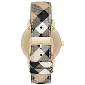 Burberry BU9026 The City Champagne Dial Check Strap dameshorloge