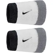 Nike Swoosh Zweetband (Set van 2) (Wit/Grijs/Zwart)