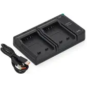 123accu Panasonic CGR-S006 / CGA-S006 / DMW-BMA7 USB-C double slot oplader (huismerk)