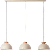 Brilliant Hanglamp Nalam 158 x 100 x 25 cm, 3 x e14, inkortbaar, metaal/hout, natuurlijk/beige