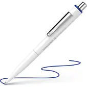 Schneider Schreibgeräte Balpen K3 Biosafe, slagbreedte M, onuitwisbaar, bioplastic, witte ton, blauwe schrijfkleur, 10 st.