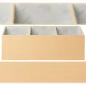 Exacompta 2x Bureau organizer 4 vakken OfficeByMe - Beige - 68602E