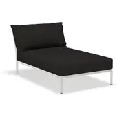 Houe Loungeset Level 2 Chaiselong Frame Muted White Cushion Char