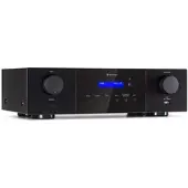 Auna AMP-4000 DAB hifi-stereoversterker, DAB+-radio, stereoversterker, USB-afstandsbediening, versterker met LED-display, hifi-versterker, zwart