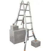 Krause Telescopische ladder met scharnieren, met 4 x 4 sporten