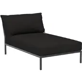 Houe Loungeset Module Level 2 Chaiselong Frame Dark Grey Cushion Char