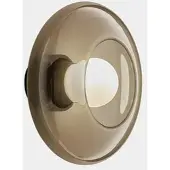 LEDS-C4 Wandlamp Trip Glass, dimbaar, crème / amber, Woon-/ Eetkamer, Aluminium, Modern, wandlamp
