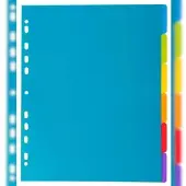 Exacompta 25x Campus Tabbladen in PP met onbedrukte tabs- 6 tabs - A4 maxi - Doorschijnend - 3806E