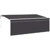 vidaXL Uitschuifbare luifel Antraciet 400 x 200 cm