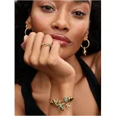Pandora - Dames Bedel - goudkleurig & Turquoise