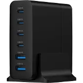 Gembird 6-poorts 75W GaN USB snellader, zwart
