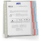 Durable Wandhouder | 10 zichtpanelen | rood/blauw | DIN A4 van hardfolie | 1 stuk - 569100 569100