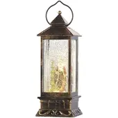 INFACTORY Lanterne LED sans fil à neige tourbillonnante et Père Noël